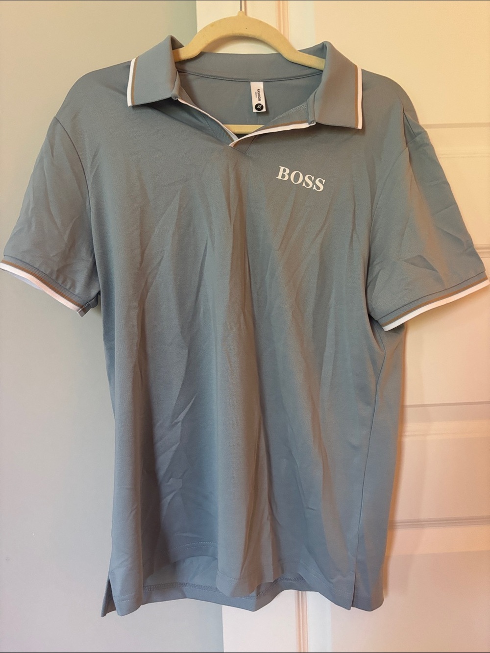 Boss Light Blue Polo with White Trim